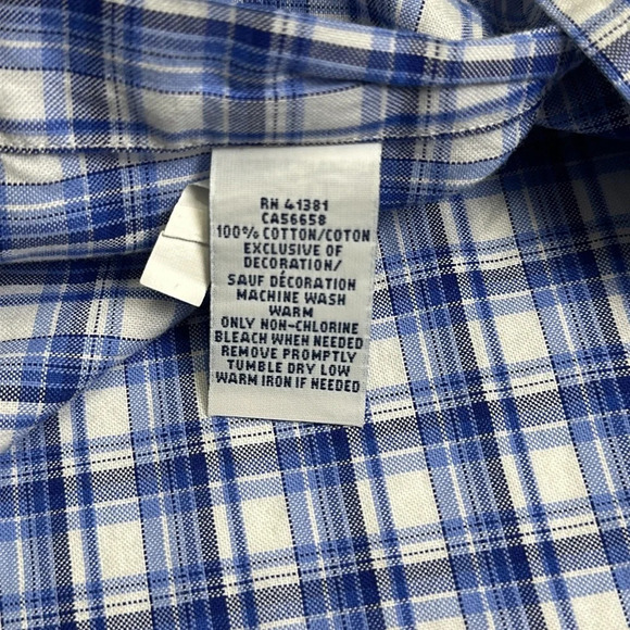 Ralph Lauren Men’s Size XLarge Blue White Button Down Long Sleeve Shirt Office - Picture 6 of 11